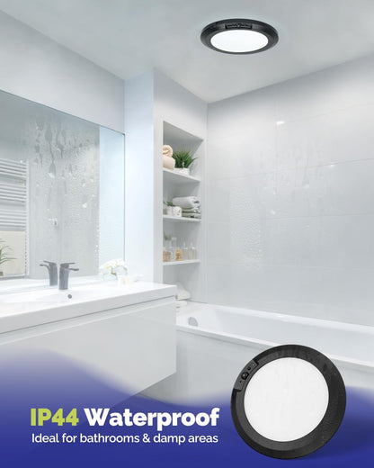 10,000Mah Rechargeable Ceiling Light with Remote, Wireless Waterproof Shower Lig