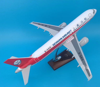 47CM SICHUAN AIRLINES AIRBUS A319 B-6419 Passenger Airplane Resin Aircraft Model