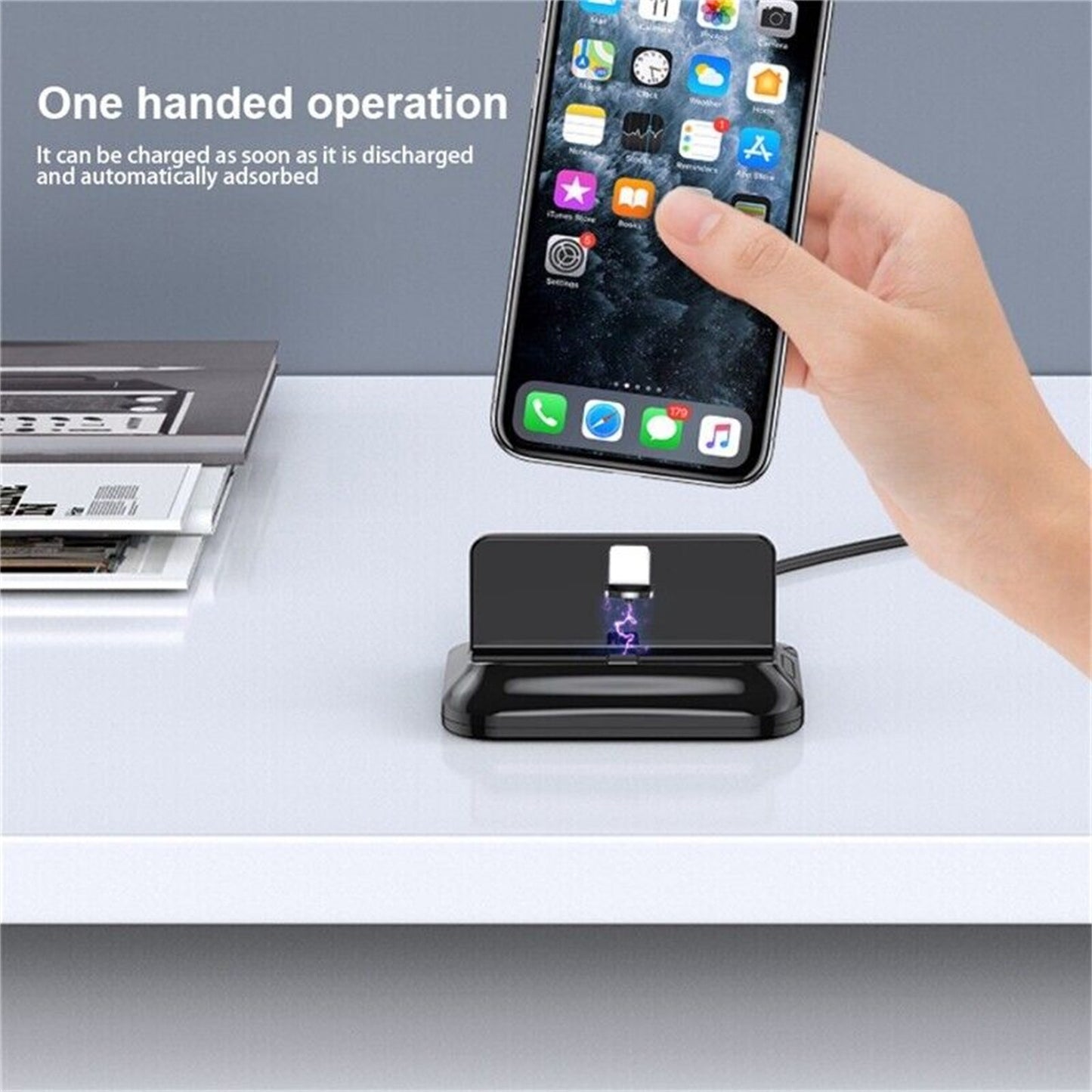 3 In 1 Usb Docking Station Desktop Stand Charging Converter For Mircro Phone