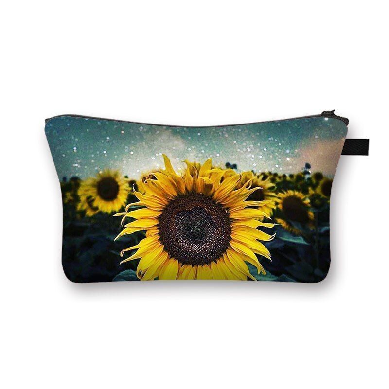 Woman Waterproof Makeup Bag Fashion Yellow Black Cosmetic Pouch Travel Organizer