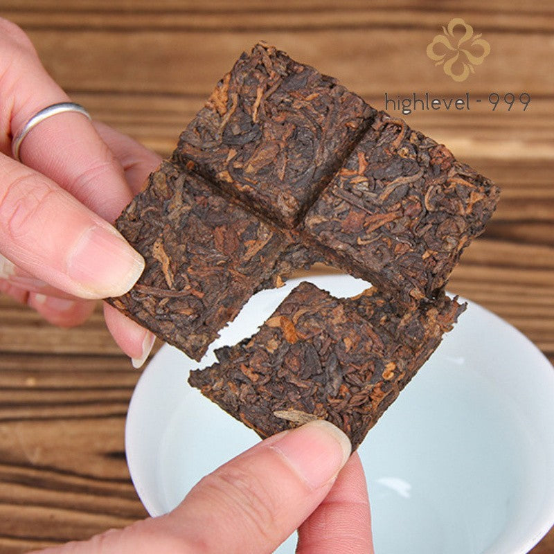 36g Ripe Pu'er Yunnan Laobanzhang Chenxiang Aged Mini Compressed Tea Brick