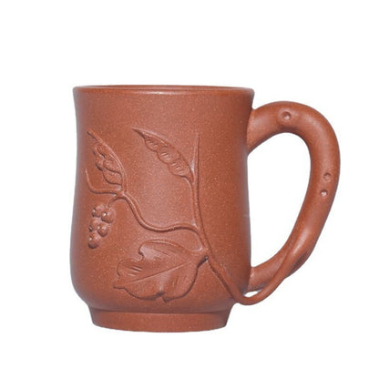 Master Cup With Handle Real Yixing Zisha Purple Clay Tea Cup Marked Office Cups