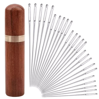 New 25Pcs Large Eye Needles Stitching Needle Hand Sewing Embroidery Needle