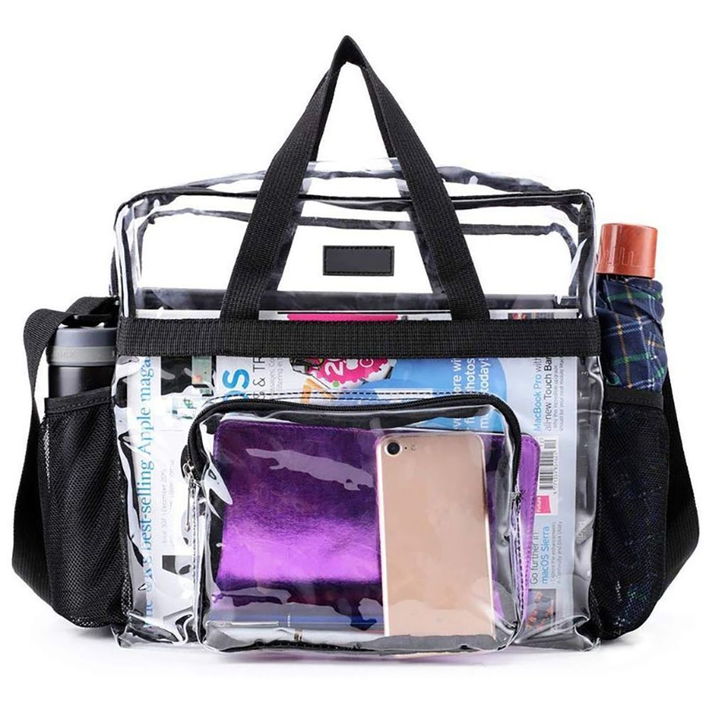 PVC Transparent Purse Large Clear Bag Crossbody Purse Traveling Lightweight 1 PC