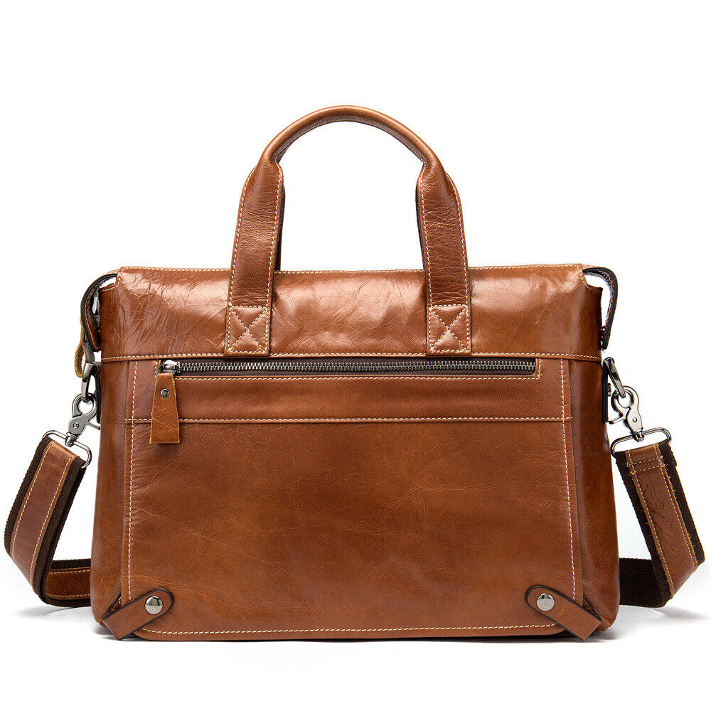 Shoulder Bag Messenger Crossbody Bags Men's PU Leather Handbag Briefcase Laptop
