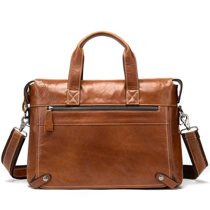 Shoulder Bag Messenger Crossbody Bags Men's PU Leather Handbag Briefcase Laptop