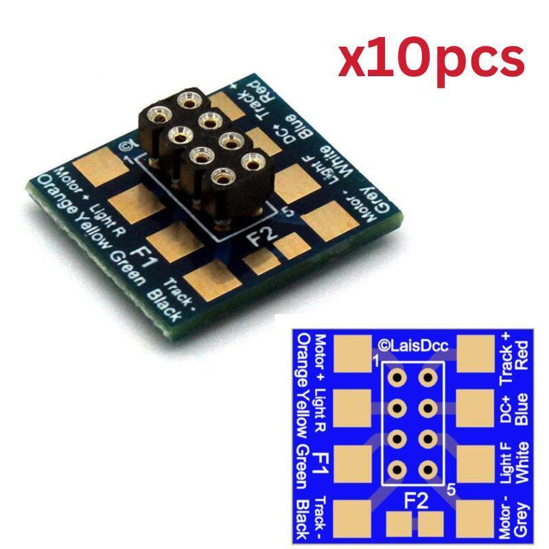 10pcs Dcc 8 Pin Nem652 Sockets + Solder Tabs for Model Railway Trains N Laisdcc