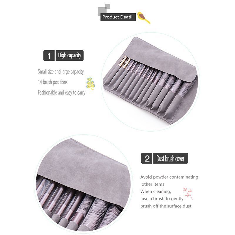 Makeup Brush Bag Waterproof Cosmetic Purse Brushes Cosmetics Tools Organizer 1PC