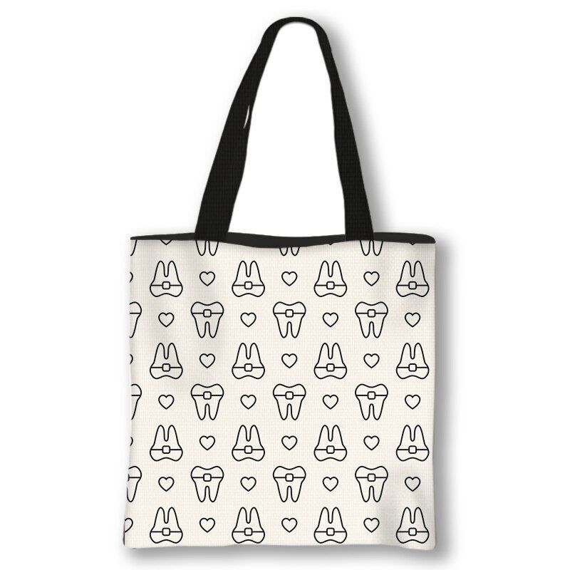 Handbag Casual Tote Bag Shoulder Purse Travelling Storage Pouch Polyester Print