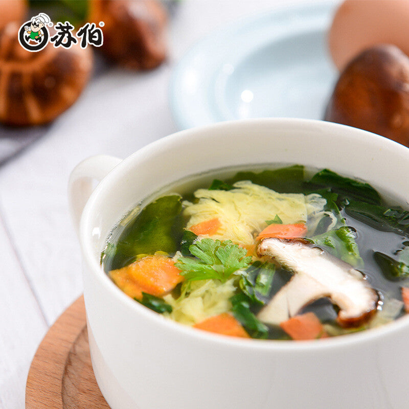 Ready To Drink Egg Drop Soup & Vegetable Soup - 10 Packs Subo Instant Soup.