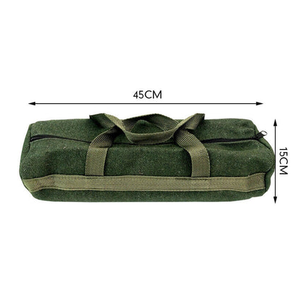 Durable Thick Green Canvas Pouch Tool Bags Storage Organizer Instrument Case