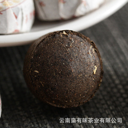 500g Yunnan Pu'er Tea 2020 Glutinous Rice Fragrance Ripe Tuo(White Cotton) Pu'er