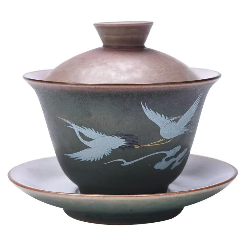Retro Huancai Creative Ceramic Household Tea Bowl Tea Set Tea Bowl Tea Set