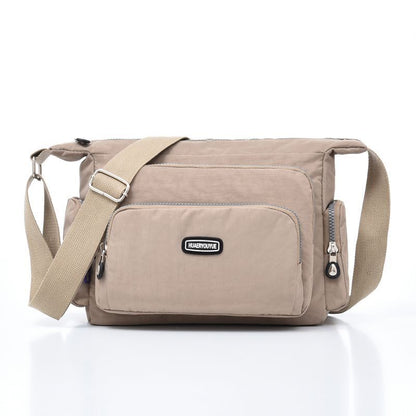 Waterproof Nylon Crossbody Bags Travel Message Bag Zipper Pack Shoulder Handbag