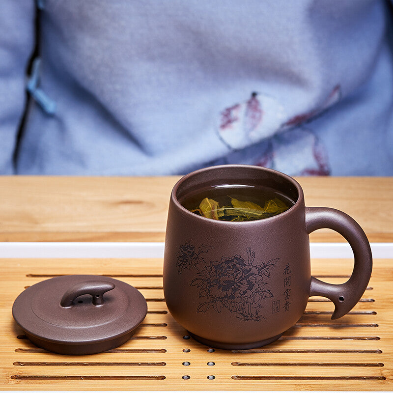 Yixing Purple Clay Tea Cup Original Ore Purple Clay Tea Cup Cup Lid Tea Jar
