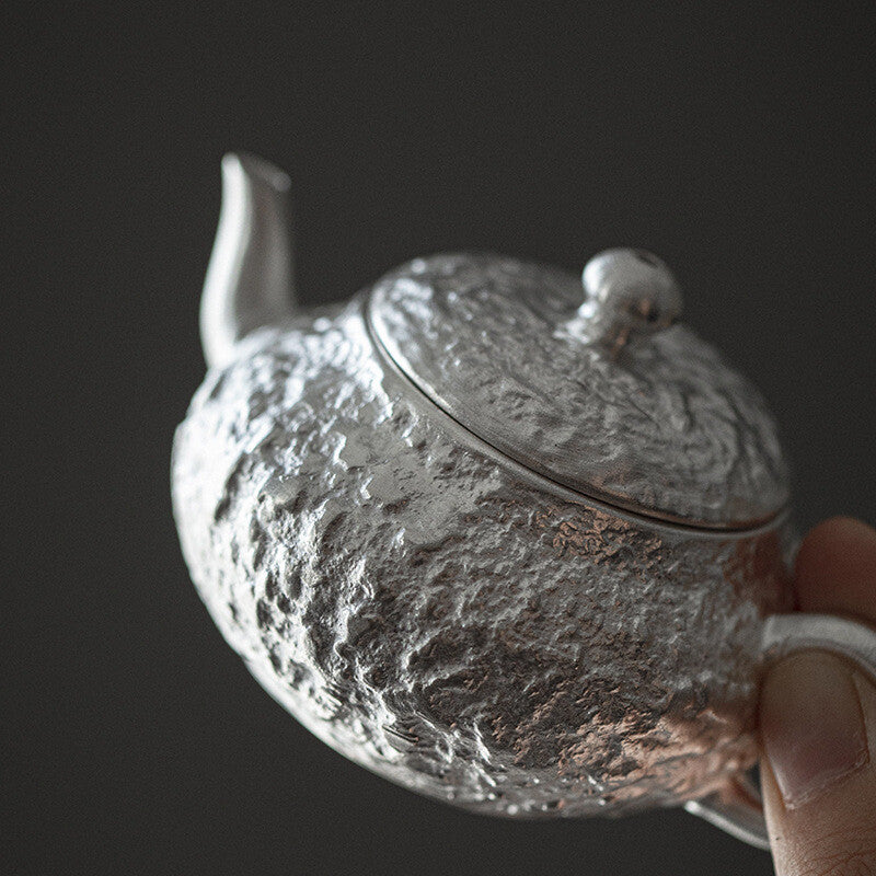 90ml Sterling Silver Tea Pot Ball Shaped Infuser Holes Marked Pot Pure Silver
