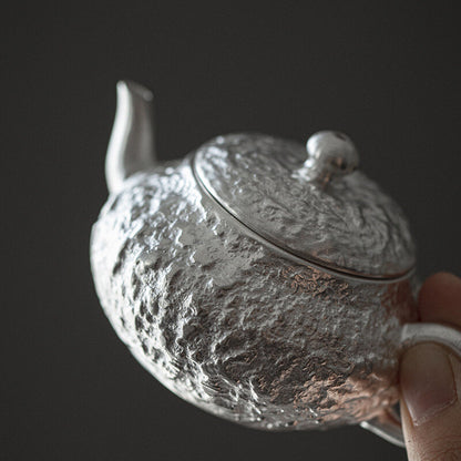 90ml Sterling Silver Tea Pot Ball Shaped Infuser Holes Marked Pot Pure Silver