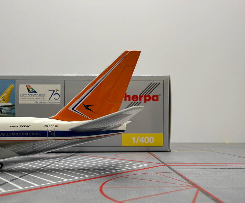 1:400 Herpa SOUTH AFRICAN AIRWAYS BOEING 747SP Airplane Diecast Aircraft Model