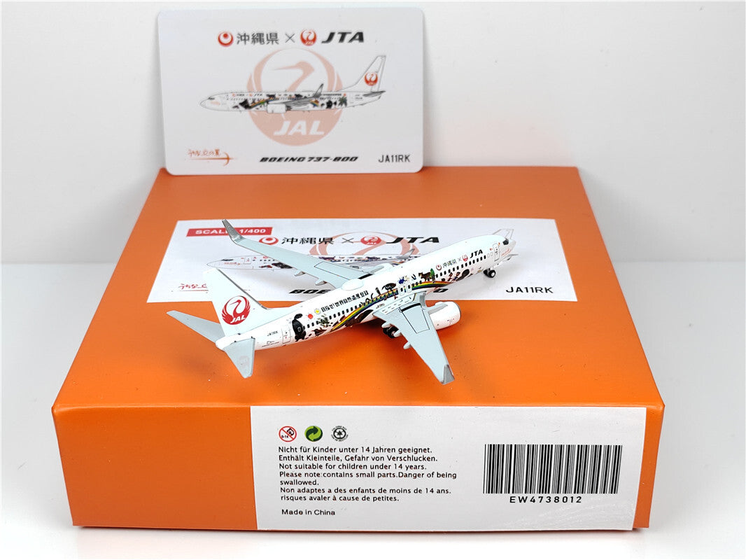 1:400 JC Wings JAL BOEING B737-800 Passenger Airplane Diecast Model