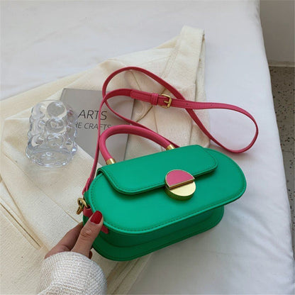 Candy Color Small Handbags Leather Shoulder Messenger Bags Women Crossbody Bags