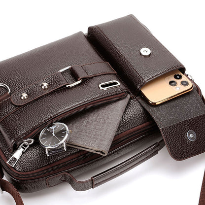 Handbag Business Leather Crossbody Bag Shoulder Bag Briefcase Messenger Bag