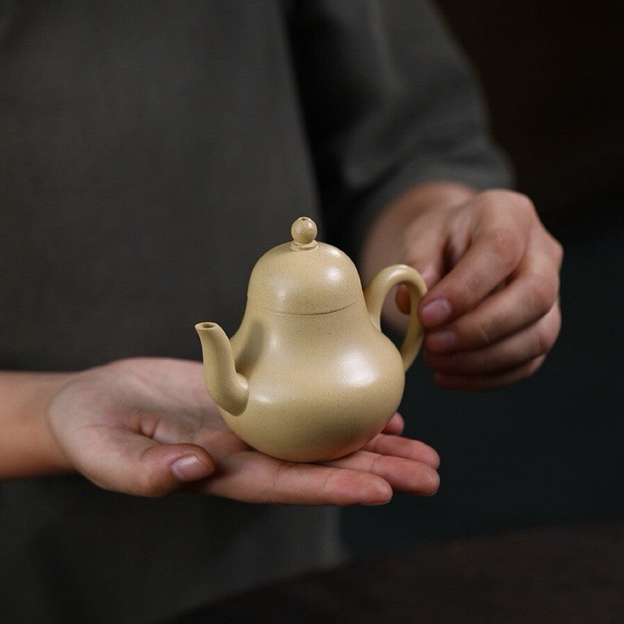 120cc Pot Yixing Zisha Green Clay Original Benshan Lvni Handmade Siting Teapot