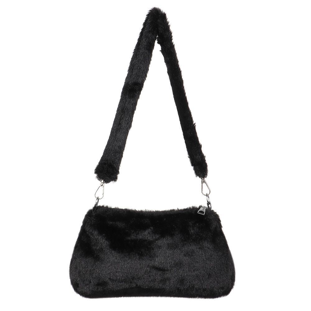 1pc Women Girls Fluffy Shoulder Bag Top-handle Bag Female Autumn Winter Handbag