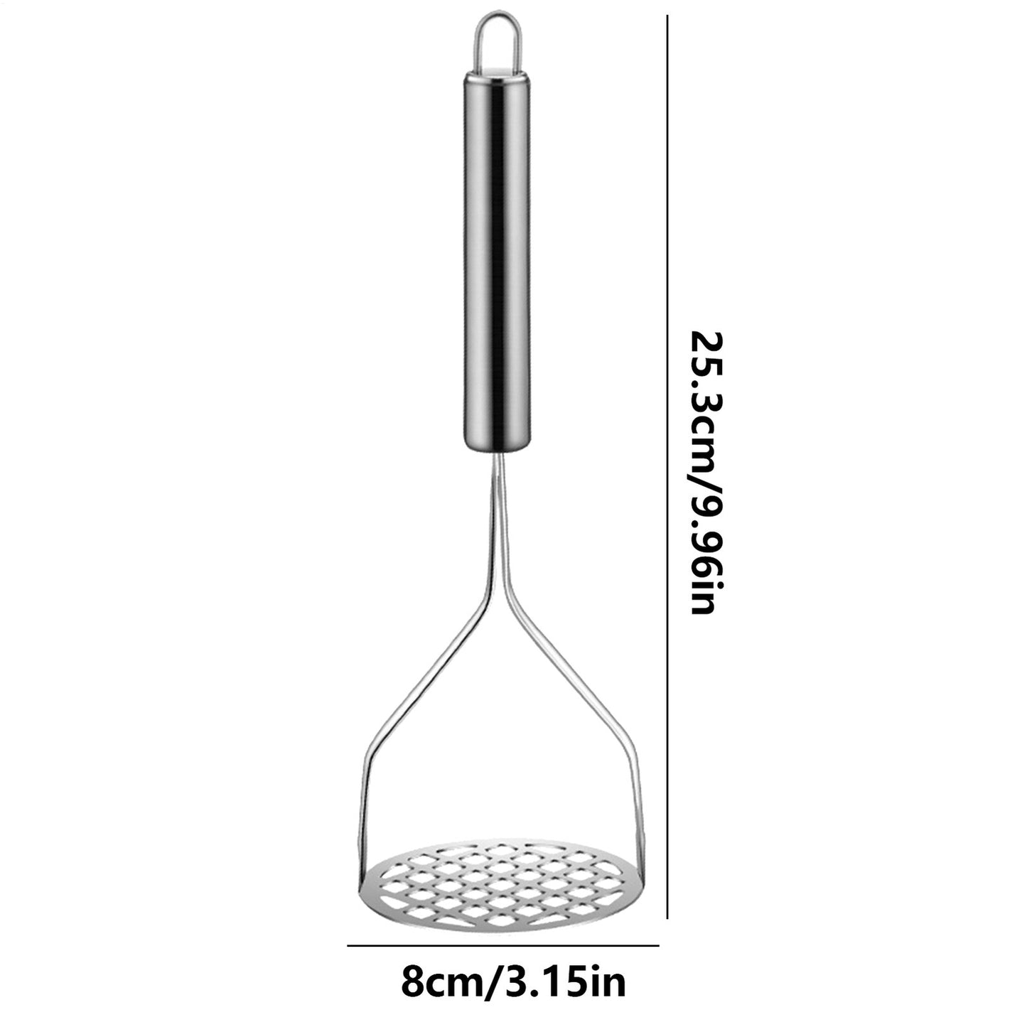 2PCS Stainless Steel Manual Potato Press Kitchen Tool Potato Masher Food Grater
