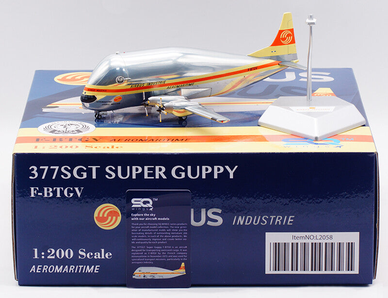 1:200 SQ Wings Airbus Aero Spacelines B-377SGT Passenger Airplane Diecast Model