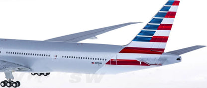 1:200 37CM Herpa American BOEING 777-300ER Passenger Airplane ABS Plastic Model