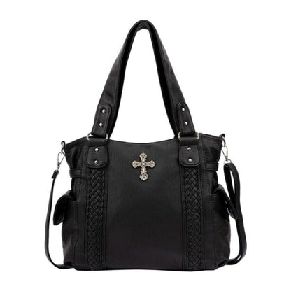 Celela Original Women Concealed Carry Braided Tote Shoulder Handbag Purse bags