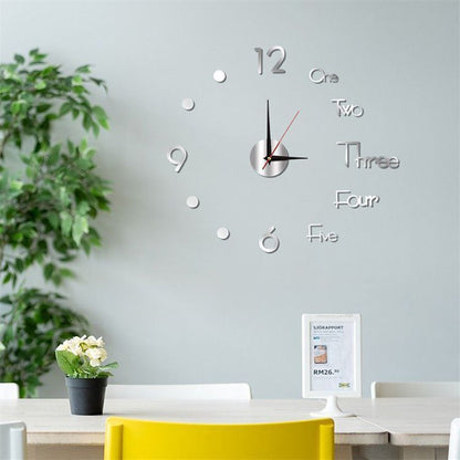 DIY Wall Clocks Creative Acrylic Punch-Free Luminous Living Room Home Decor 16in