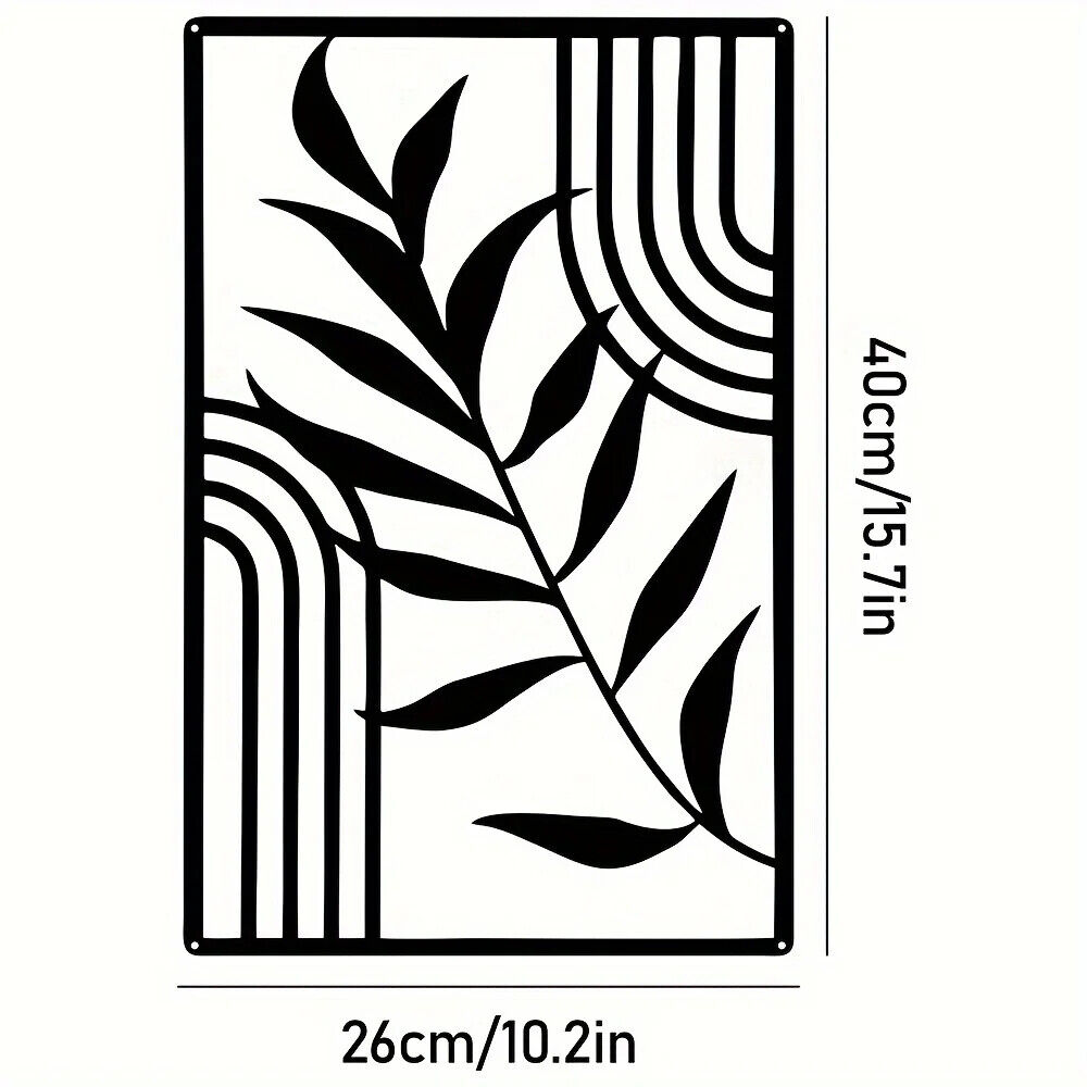 1pc Metal Minimalist Geometric Art Abstract Line Decoration Office Living Room