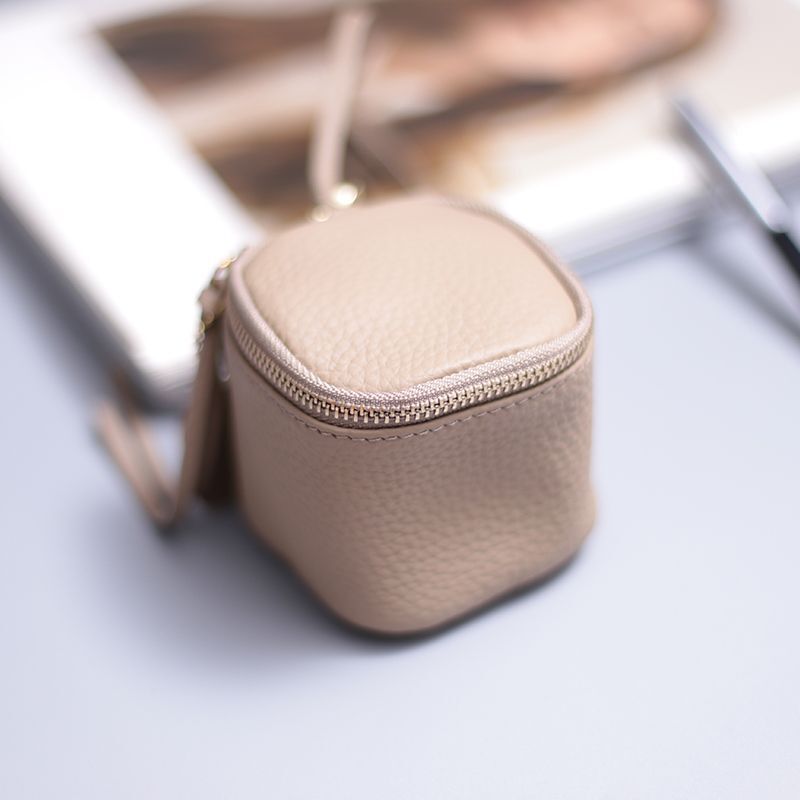 Genuine Leather Cosmetic Bag Cosmetic Case Makeup Clutch Toiletry Cosmetic Pouch
