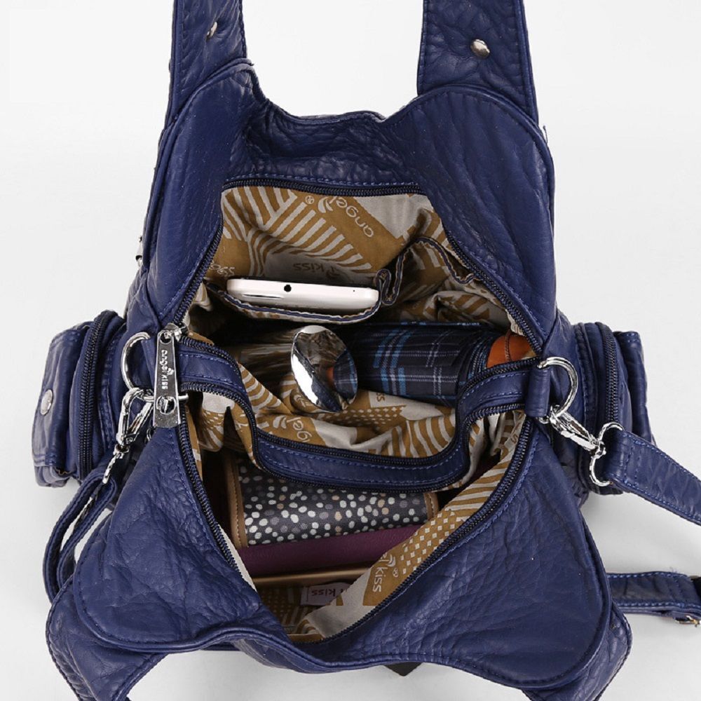 Handbags Shoulder Bags Synthetic Leather Satchel Purse Traveling Bag Polyester