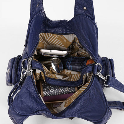 Handbags Shoulder Bags Synthetic Leather Satchel Purse Traveling Bag Polyester