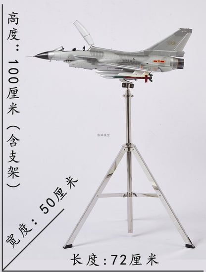 1:22 75CM China J-10 Fighter Airplane Plane Diecast Military Aircraft Model