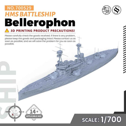 SSMODEL SS700529 1/700 Military Model Kit HMS Bellerophon Battleship