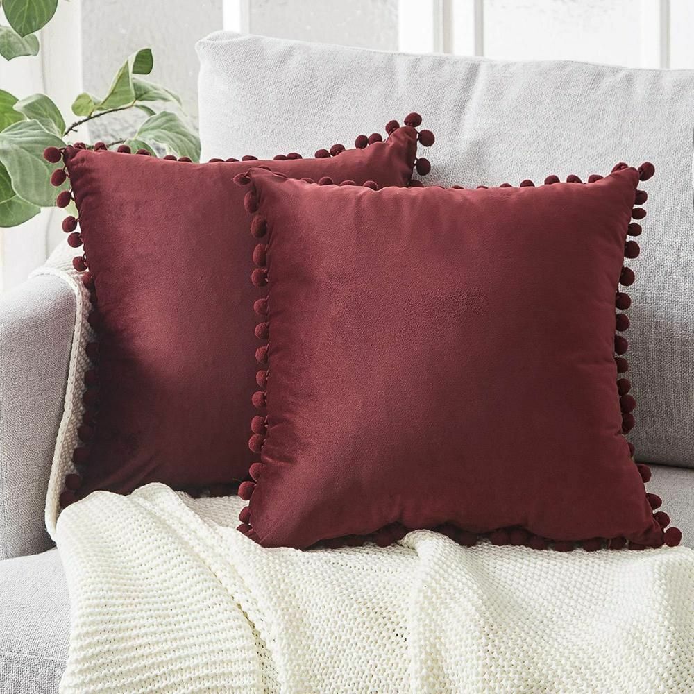 Cushion Cover Soft Velvet Decorative Pillows Throw Case Solid Luxury Homes Seat