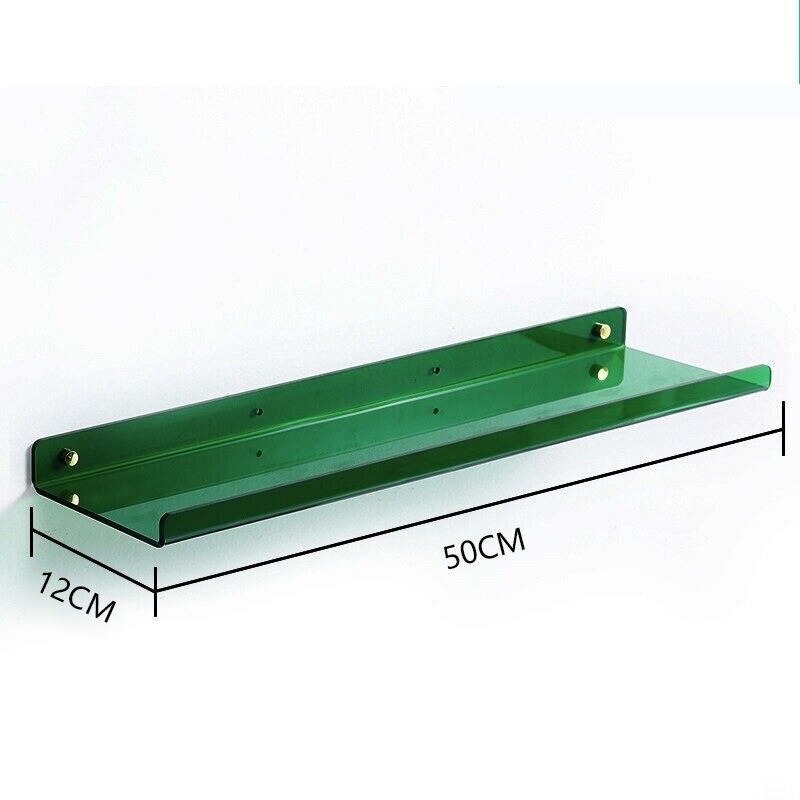 Wall Shelf Acrylic Colored Hanging Free Punching Kitchen Storage Rack 30 40 50cm
