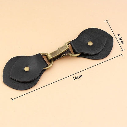 Women Belt Buckle Metal Coat Windbreaker Cardigan Jacket Leather Hook Decoration