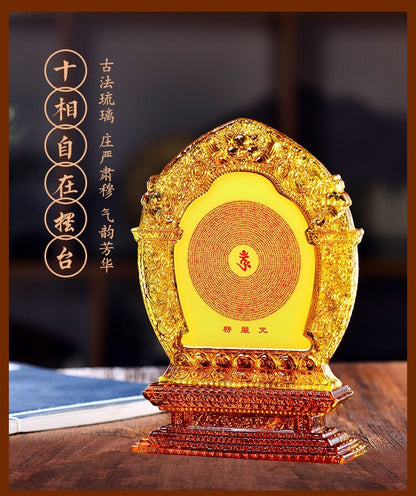 18CM Buddhism Family Protection Safe Exorcise Evil Spirits Good Luck Talisman