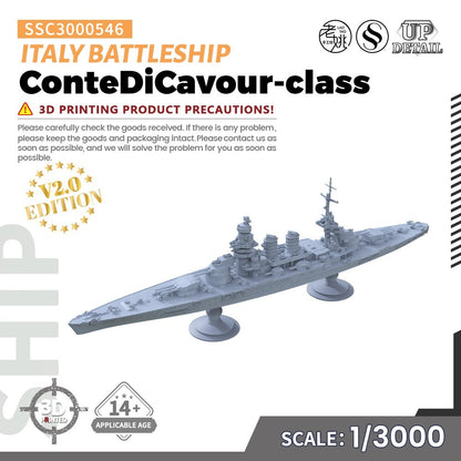 SSC3000546 1/3000 Military Model Kit Italy ConteDiCavour-class Battleship