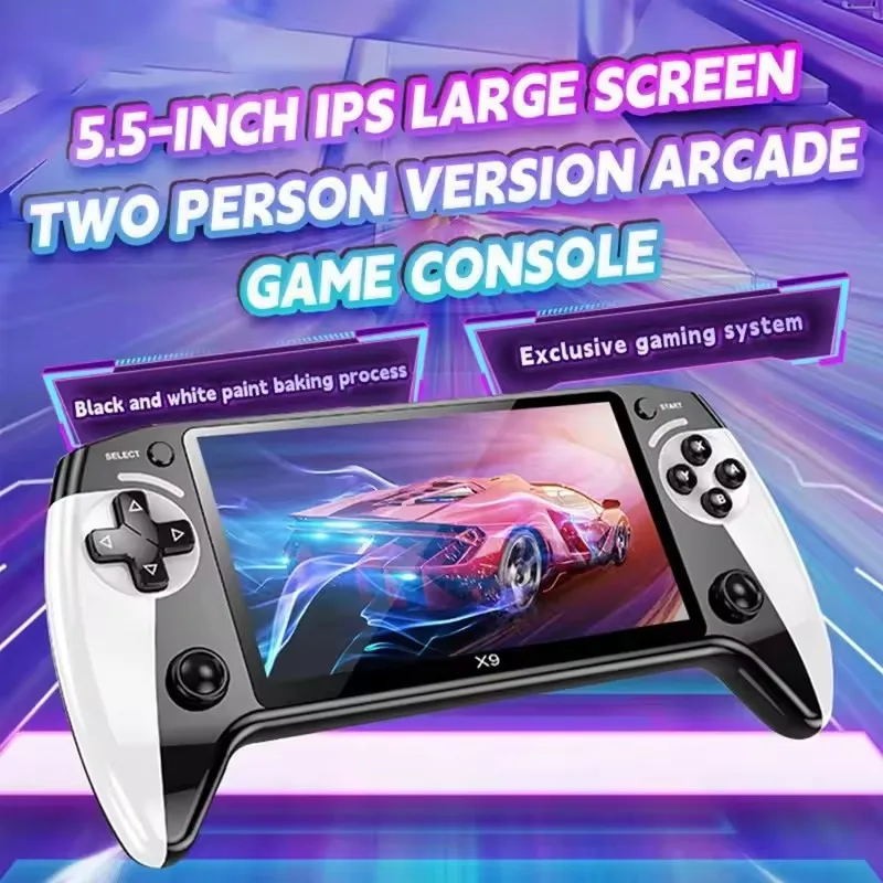 X9 Handheld Game Console 1500mah 5.5 Inch HD Screen Portable Retro Video Game