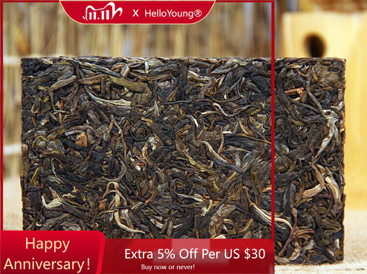 250g Yunnan Pu-erh Green Tea High Mountains Tree Cha Pu'er Tea Brick Gift-