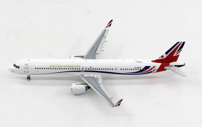1:400 Panda UNITED KIMDOM AIRBUS A321neo Passenger Aircraft Diecast Plane Model