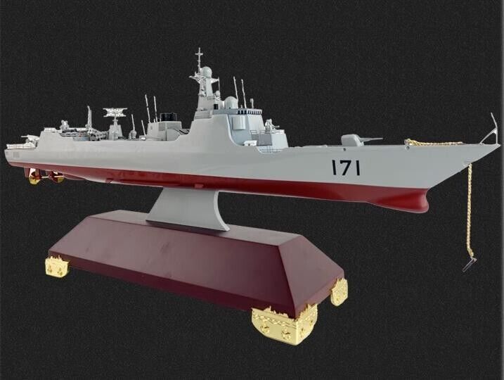 1:350 45CM Guided Missile Destroyer 052C 171 Battle Ship Diecast Warship Model