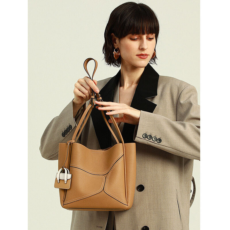 100% Genuine Leather Women's Classic Handbag Crossbody Shoulder Bag Satchel Tote