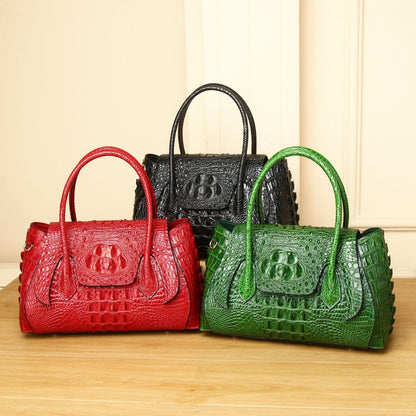 New crocodile pattern handbag, top cow leather wedding bag sling shoulder bag