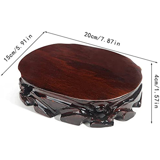 Stands Wooden Vase Base Oriental Oval Wood Vase Display Stands Pedestal